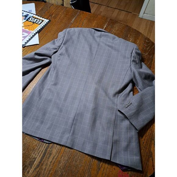 New 40R L&S France St Emanuel Classic Fit Grey Suit Jacket Coat and Vest NWT - Picture 7 of 11